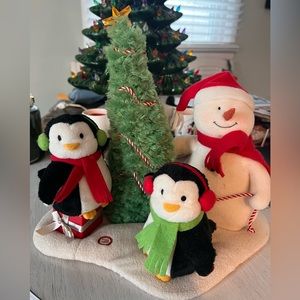 Hallmark 2006 "Very Merry Trio". Singing Snowman and Penguins. Good condition.